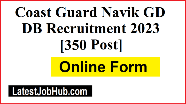 Coast Guard Navik GD DB Recruitment 2023