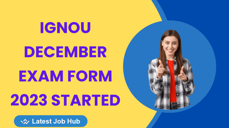 IGNOU December Exam Form 2023