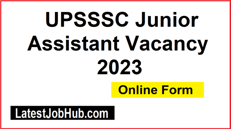 UPSSSC Junior Assistant Vacancy 2023