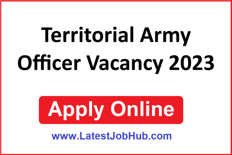 Territorial Army Officer Vacancy 2023