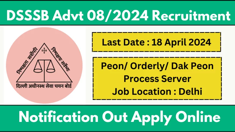 DSSSB Advt 8-2024