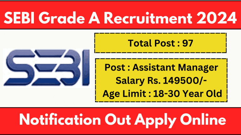 SEBI Grade A Recruitment 2024
