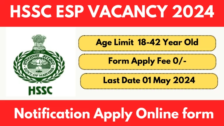 HSSC ESP Recruitment 2024