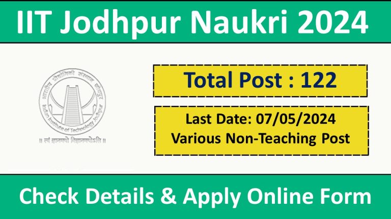 IIT Jodhpur Naukri 2024