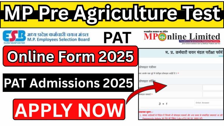 MPESB PAT Online Form 2025