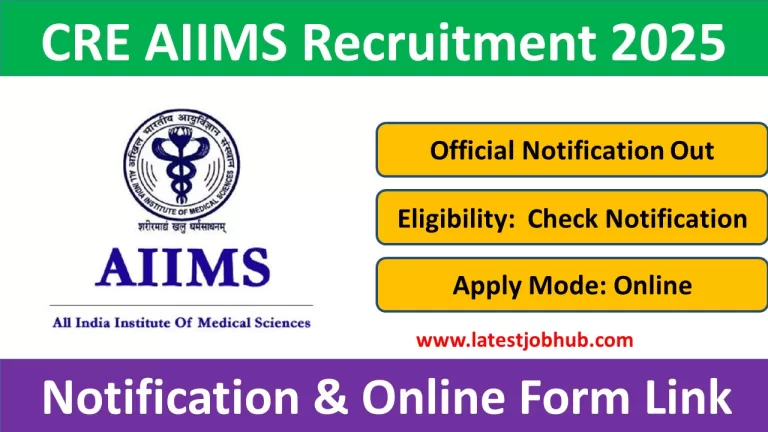 CRE AIIMS Recruitment 2025