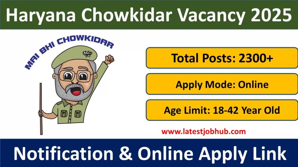 Haryana Chowkidar Vacancy 2025