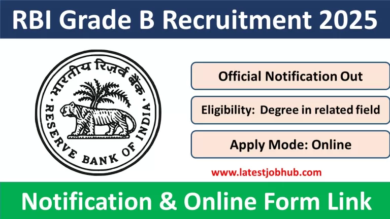 RBI Grade B Recruitment 2025