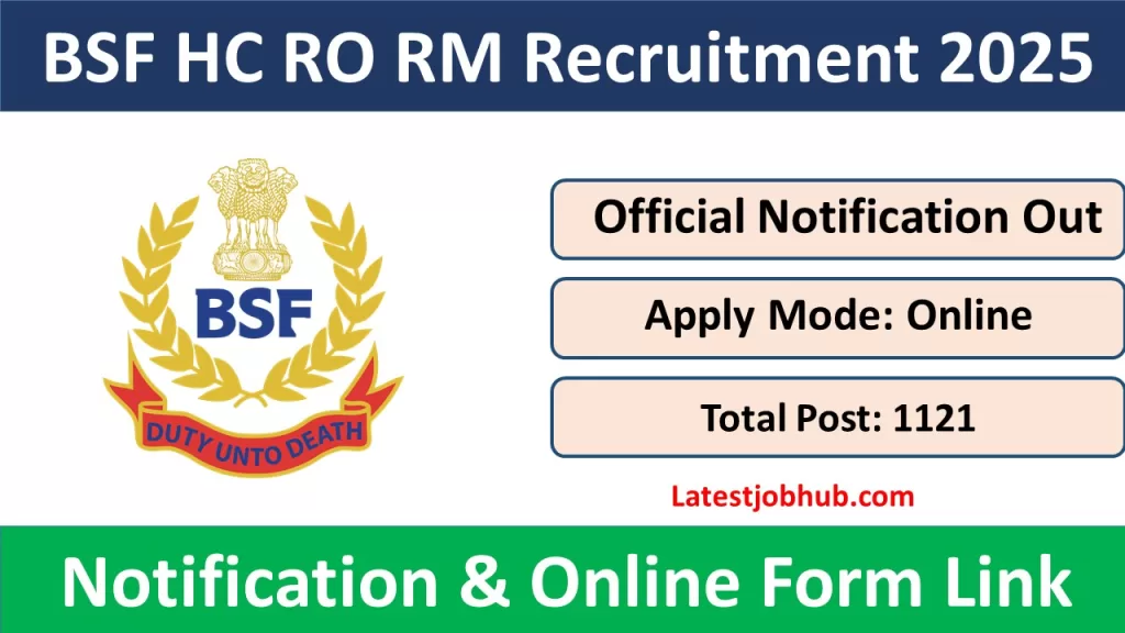 BSF HC RO RM Recruitment 2025