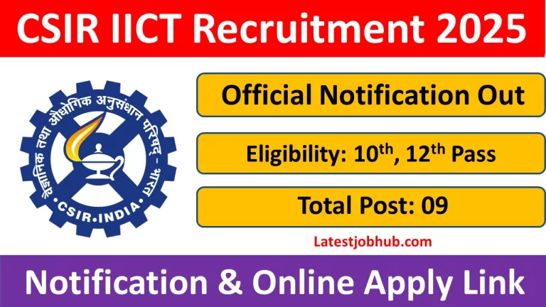 CSIR IICT Recruitment 2025