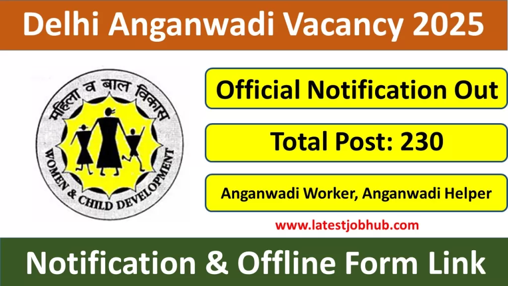 Delhi Anganwadi Vacancy 2025