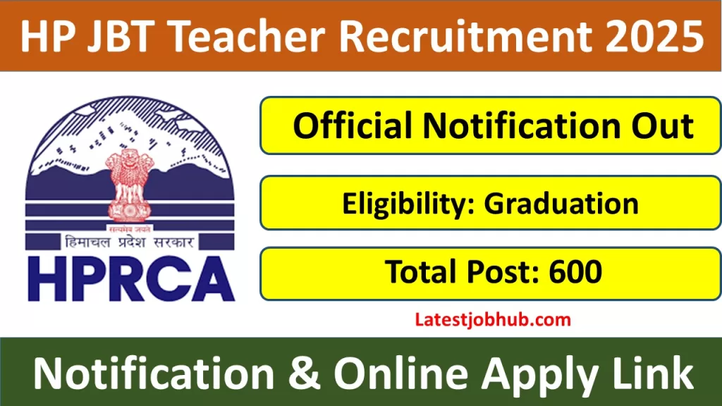 HP JBT Teacher Recruitment 2025