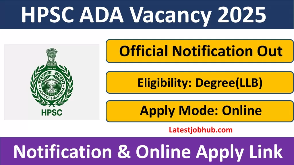 HPSC ADA Recruitment 2025